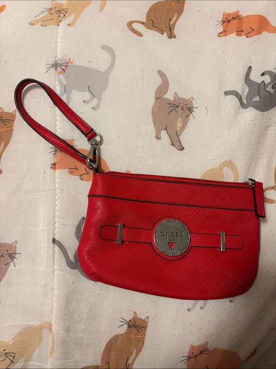 Guess Handbags - red guess wristlet